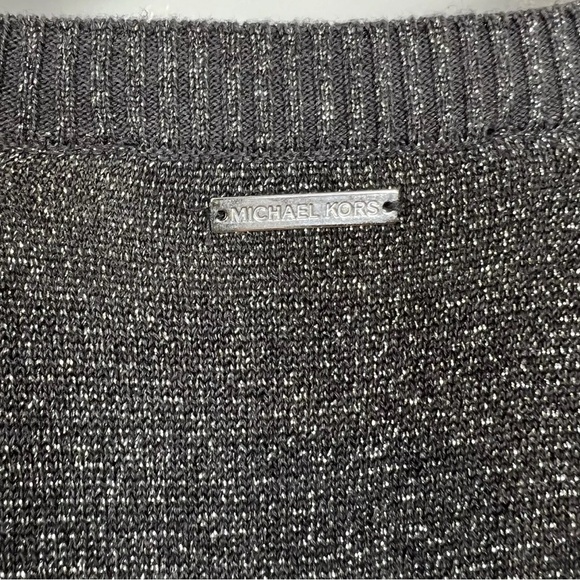 Michael Kors Metallic Shimmery Cut-Out Sweater Size L - Picture 8 of 8
